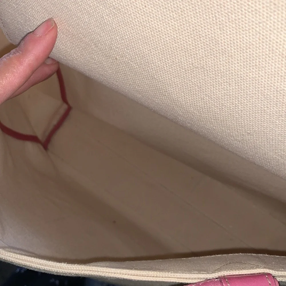 Gently Loved Canvas Leather Handles Tote Bag by Kate Spade